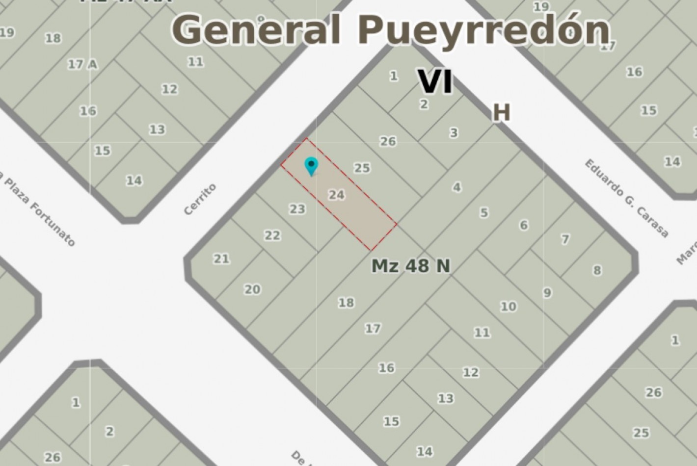 Lote sobre calle Cerrito - zona comercial - Mar del Plata .